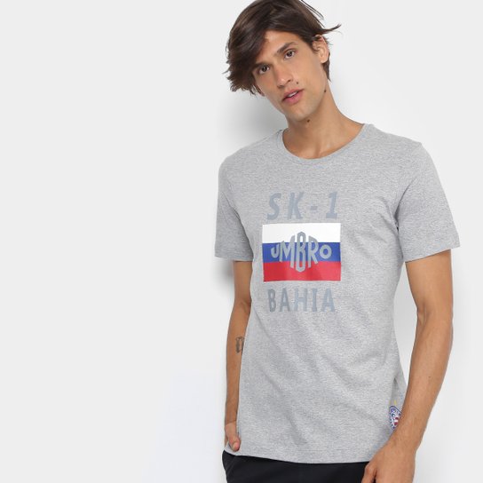 Camiseta Bahia SK1 Umbro Masculina - Preto+Branco