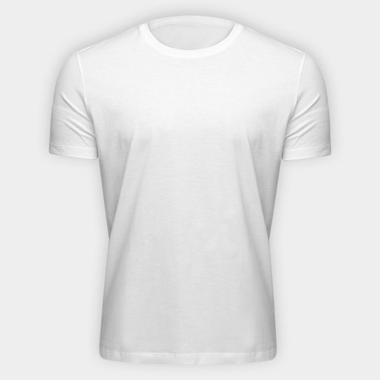 Camiseta Basic Blank Masculina - Branco Menor preço em Camiseta Basic Blank Masculina - Branco