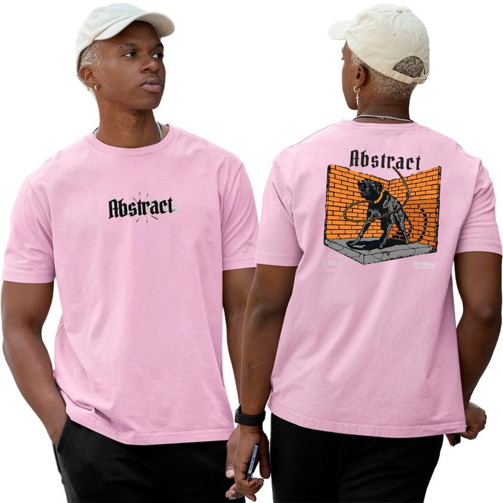 Camiseta Basica Algodão‎ Dog Dark Abstract Streetwear