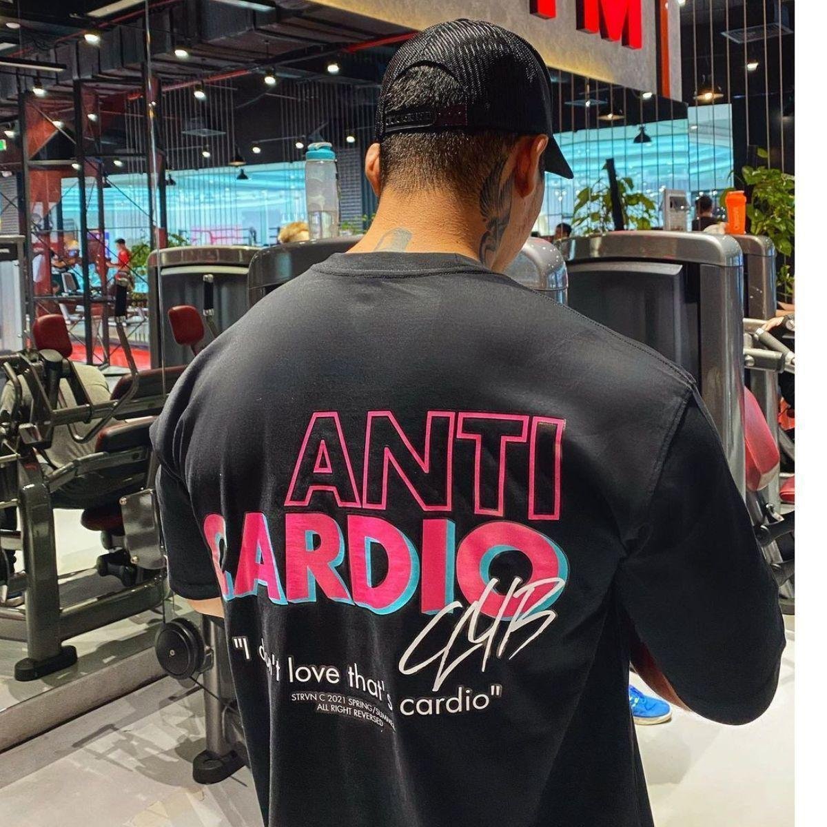 Camiseta Básica Algodão Oversized Not Cardio Maromba Academia Treino