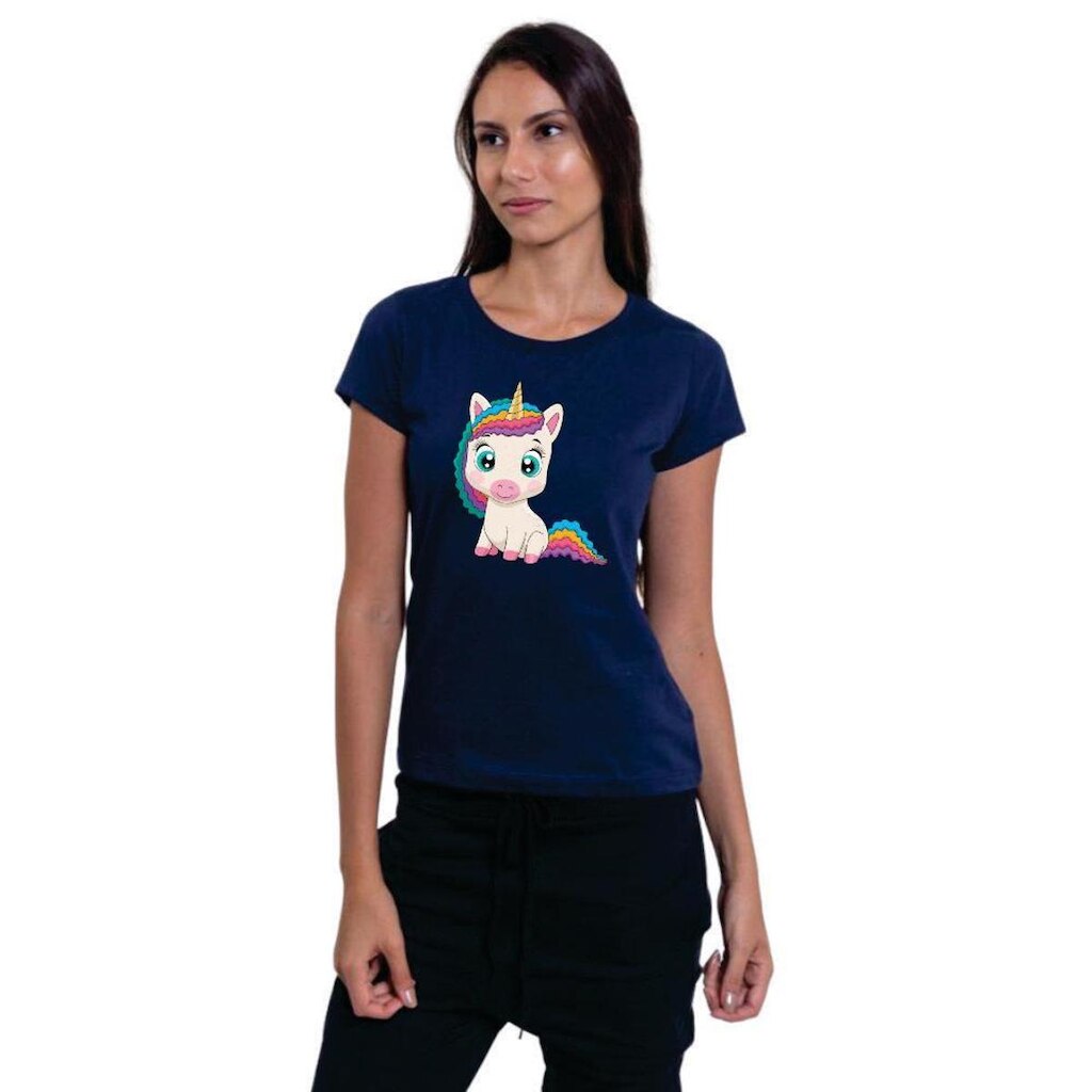 Camiseta Básica de Algodão Feminina