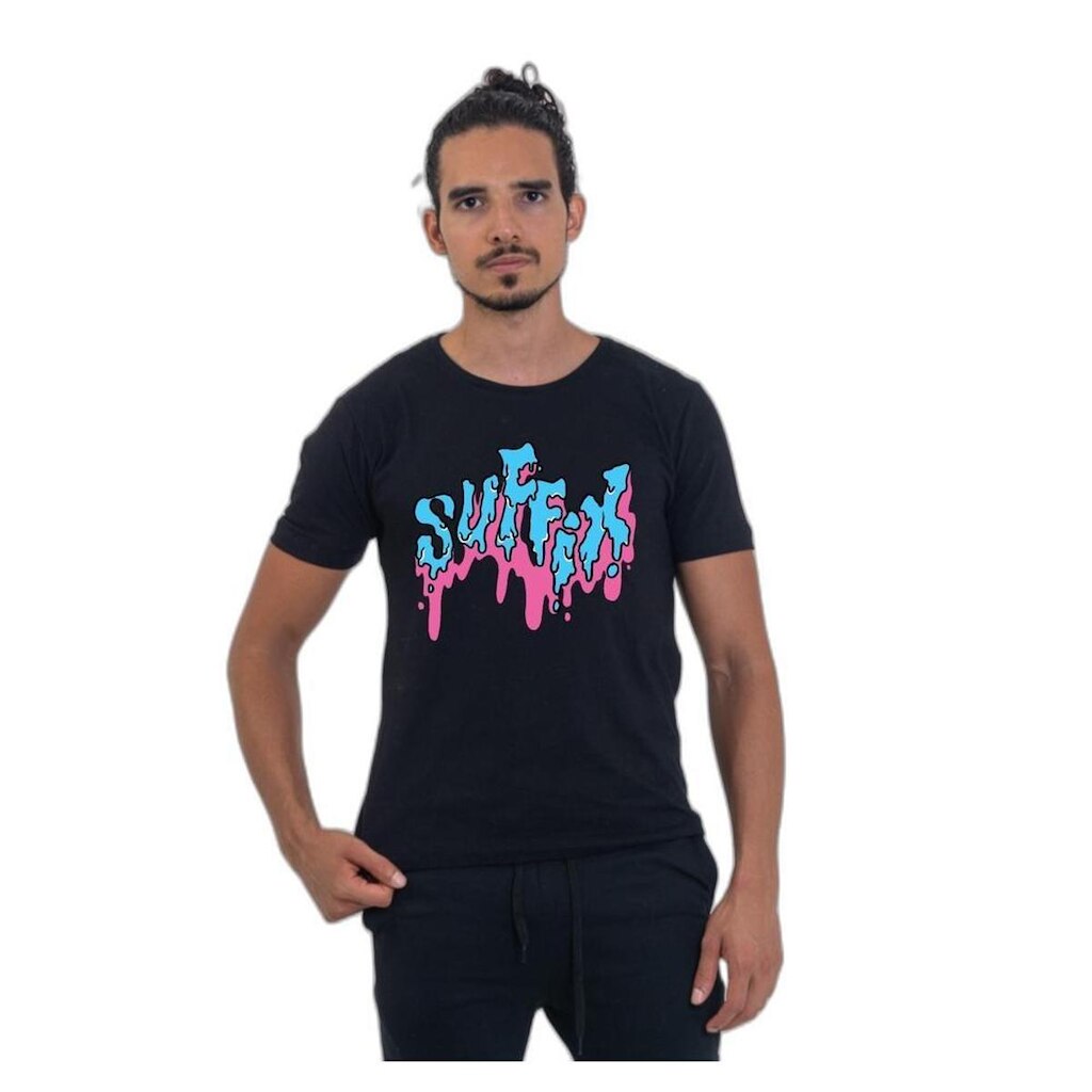 Camiseta Básica de Algodão Masculina Estampada