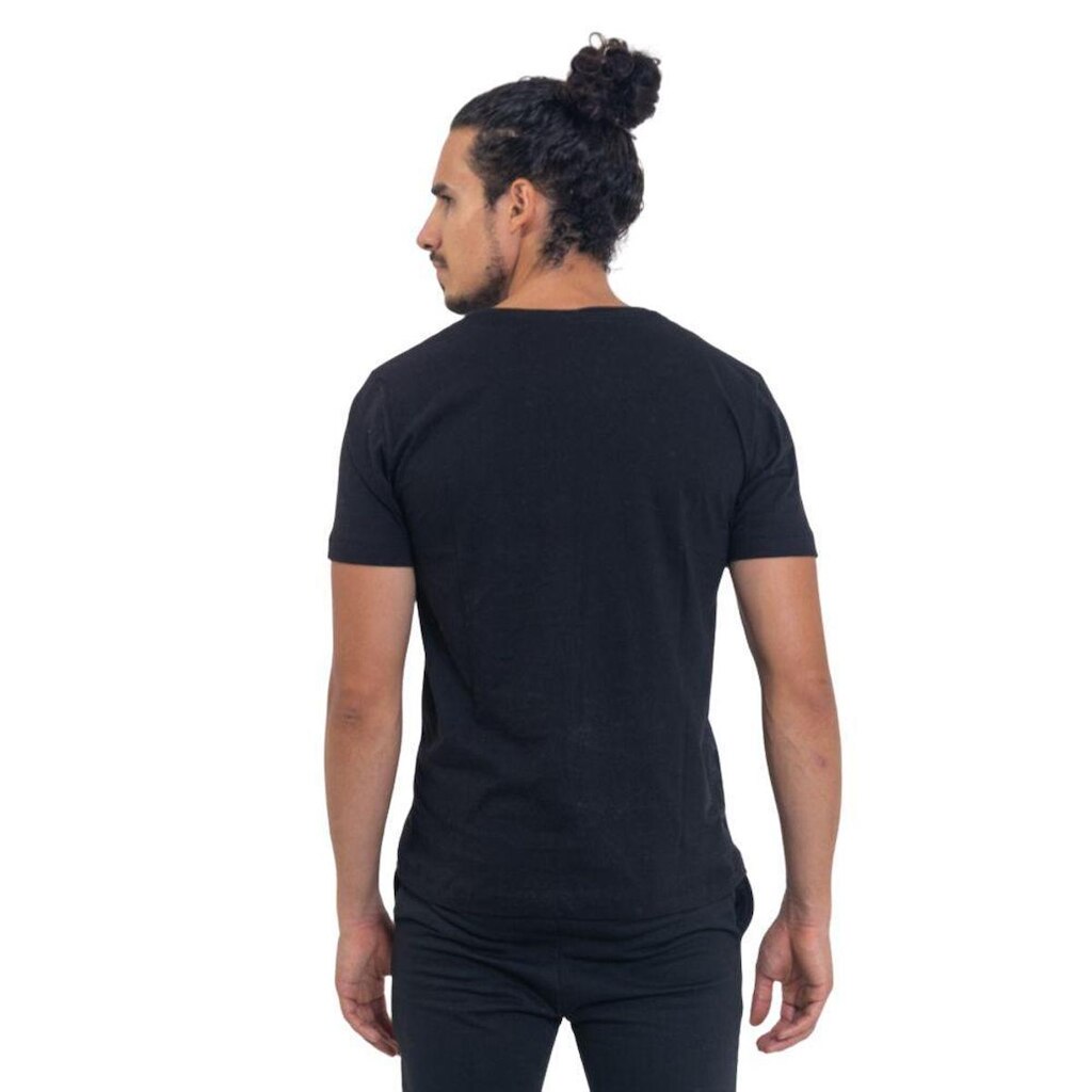 Camiseta Básica de Algodão Masculina Estampada