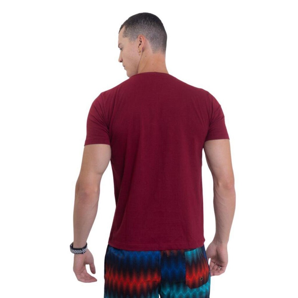 Camiseta Básica de Algodão Masculina Estampada
