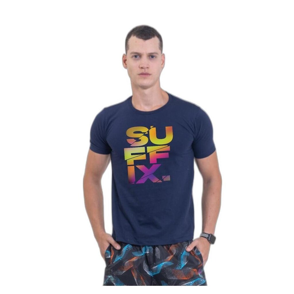 Camiseta Básica de Algodão Masculina Estampada