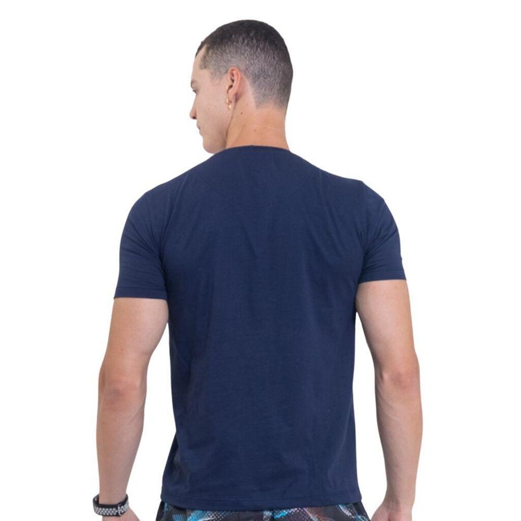Camiseta Básica de Algodão Masculina Estampada