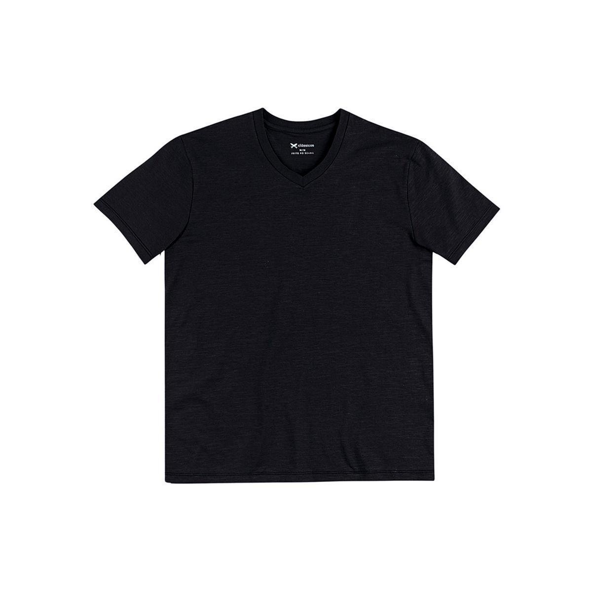 Camiseta Básica Flamê Com Decote V Masculina Menor preço em Camiseta Básica Flamê Com Decote V Masculina