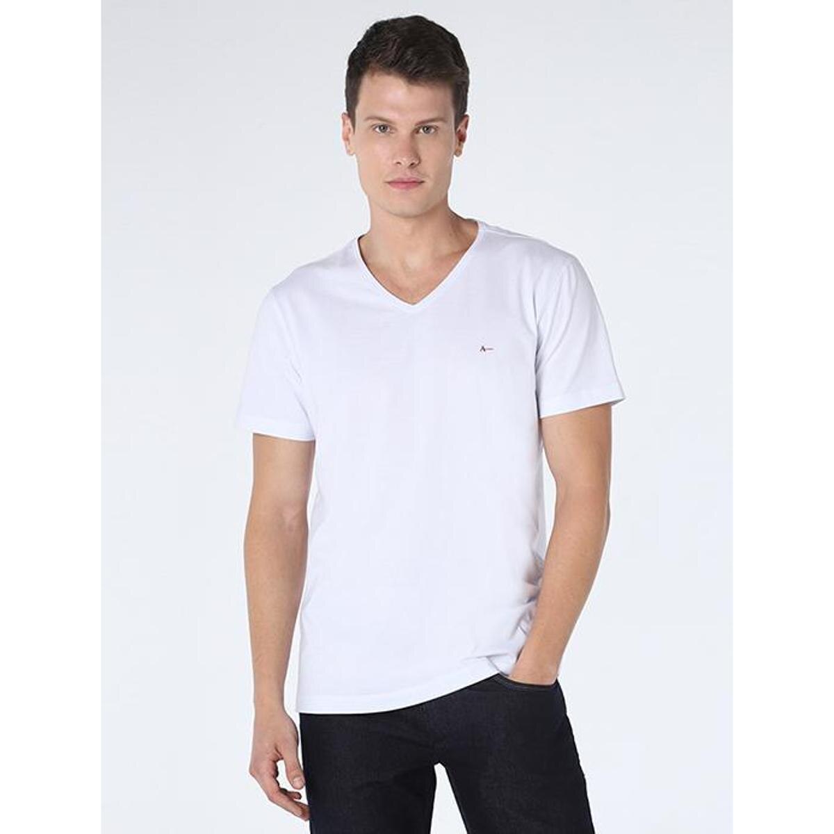 camiseta gola v aramis