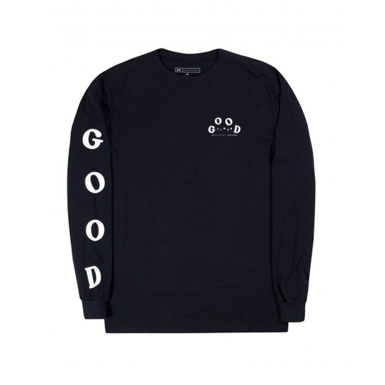 Camiseta Básica Good Times Official M/L Preta Preto Netshoes