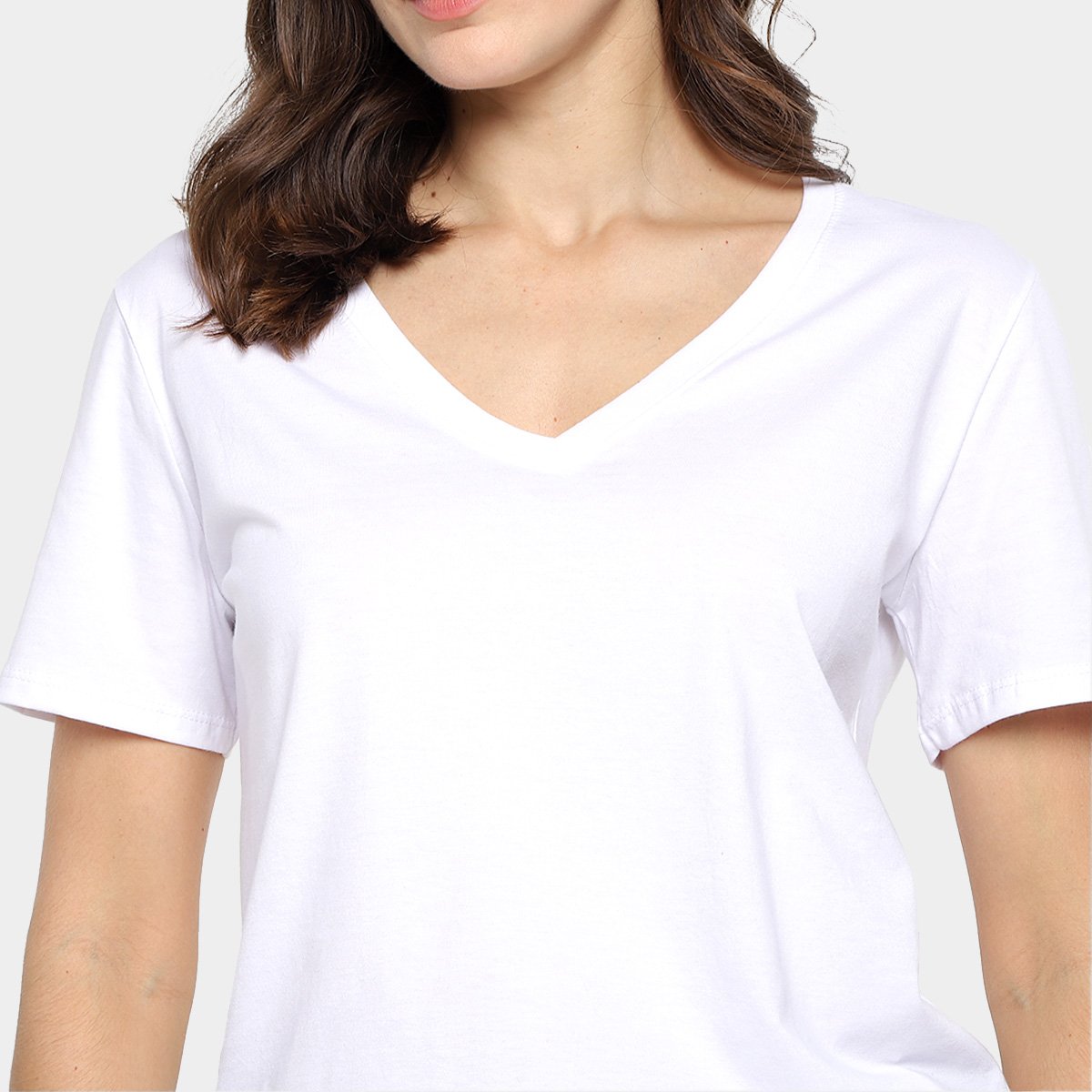 Camiseta Básica Hering Decote V Feminina - 2
