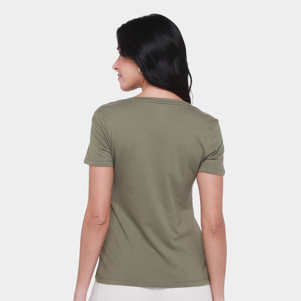 Camiseta Básica Hering Slim World Feminina - 1