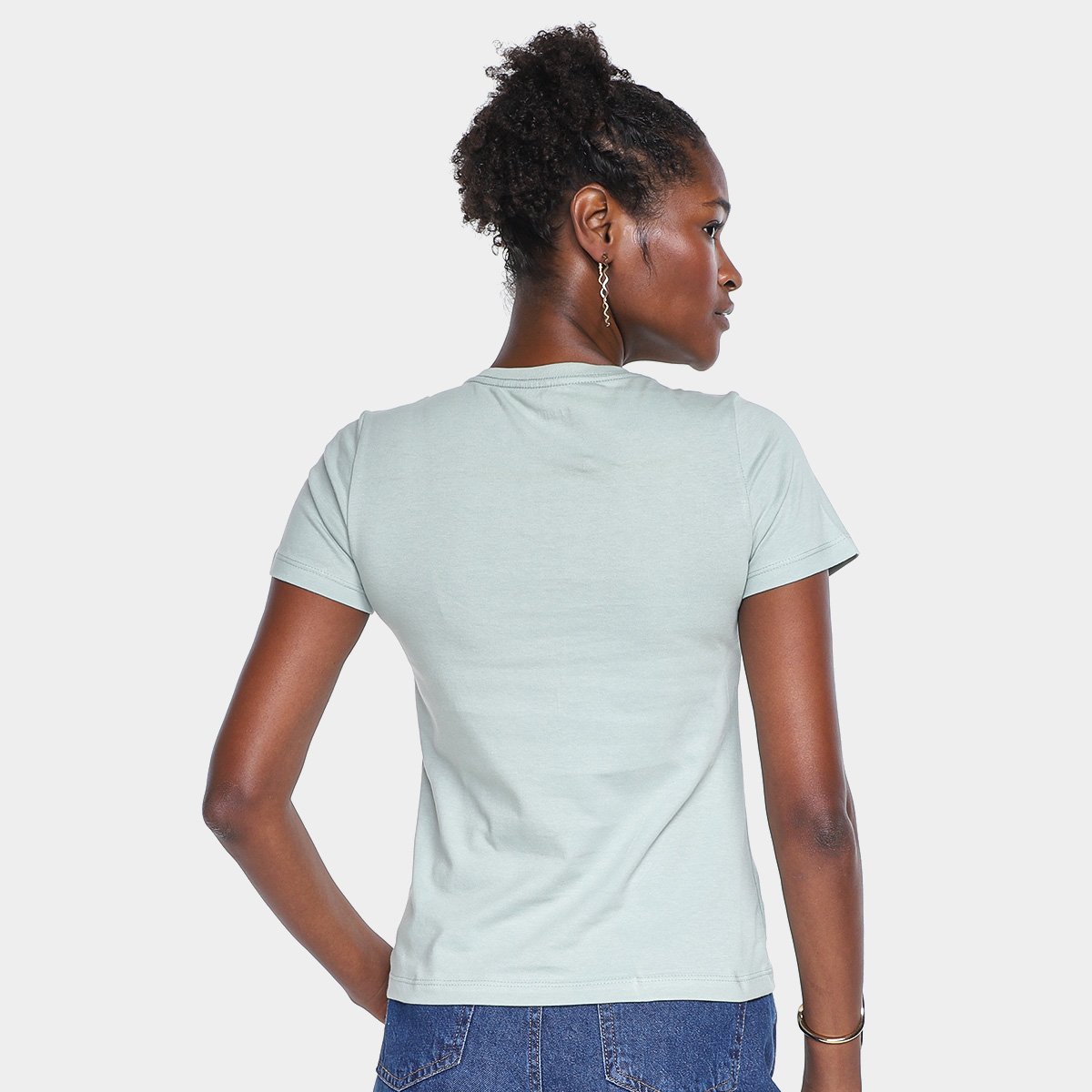 Camiseta Básica Hering Slim World Feminina - 1