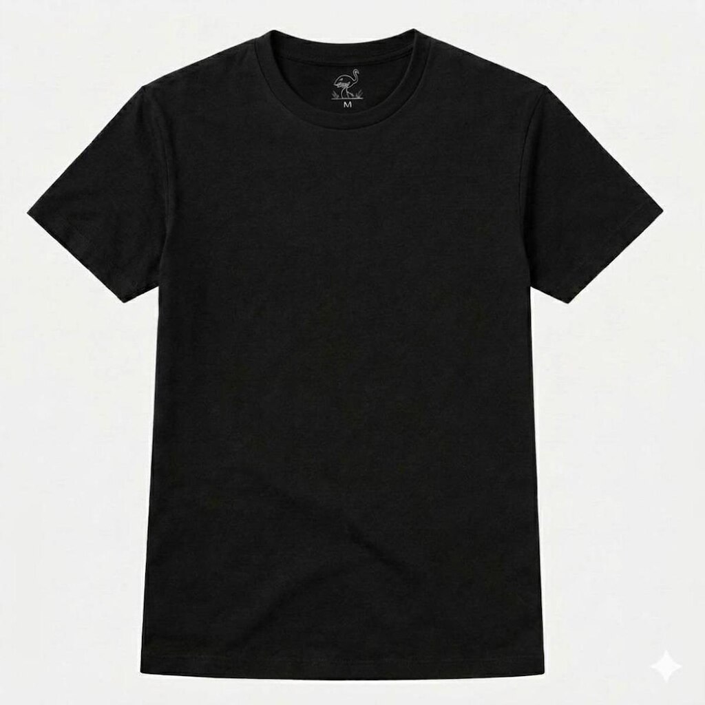 Camiseta Basica Masculina Algodão Gola Ribana Canelada Manga Curta Ajuste Moderno e Confortavel