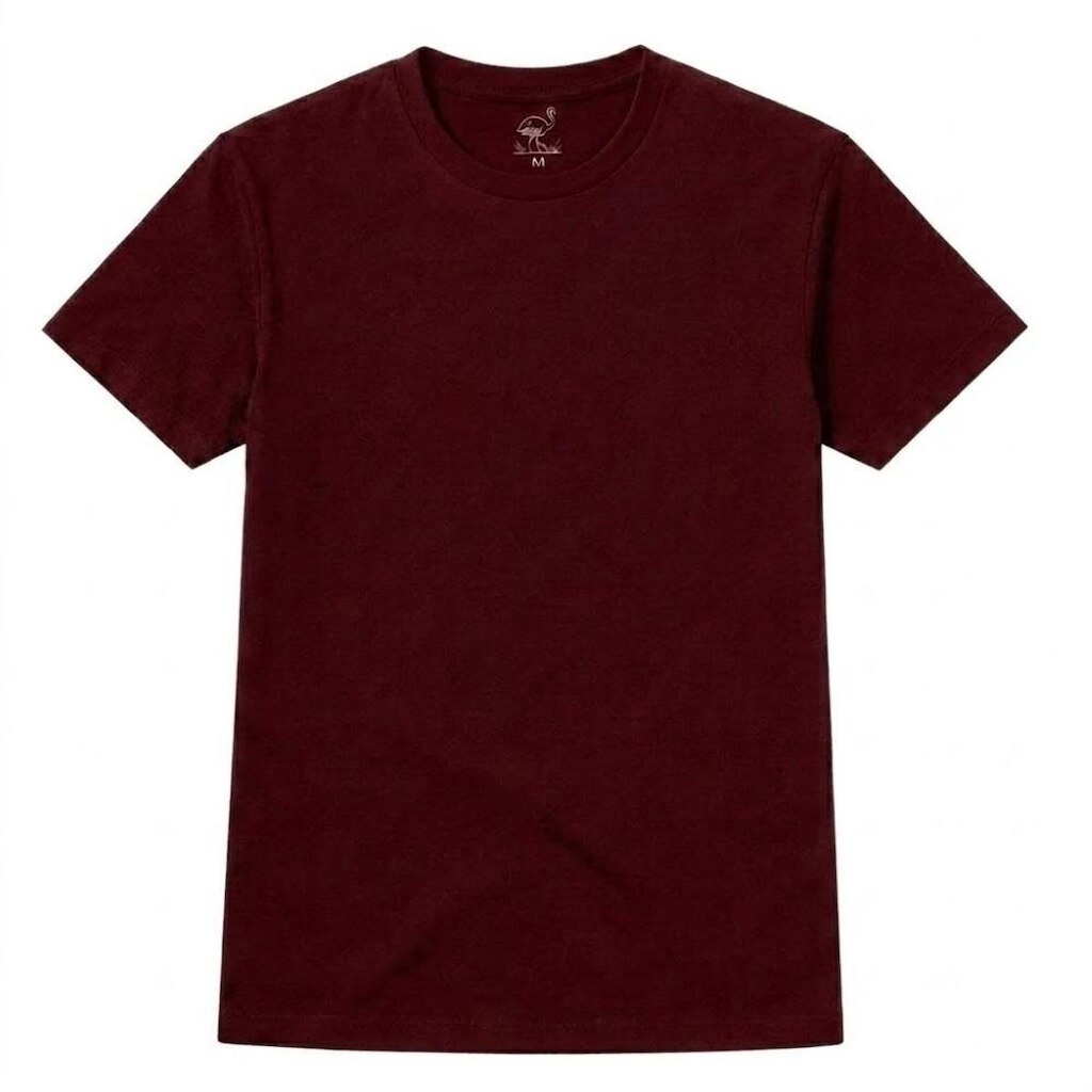Camiseta Basica Masculina Algodão Gola Ribana Canelada Manga Curta Ajuste Moderno e Confortavel