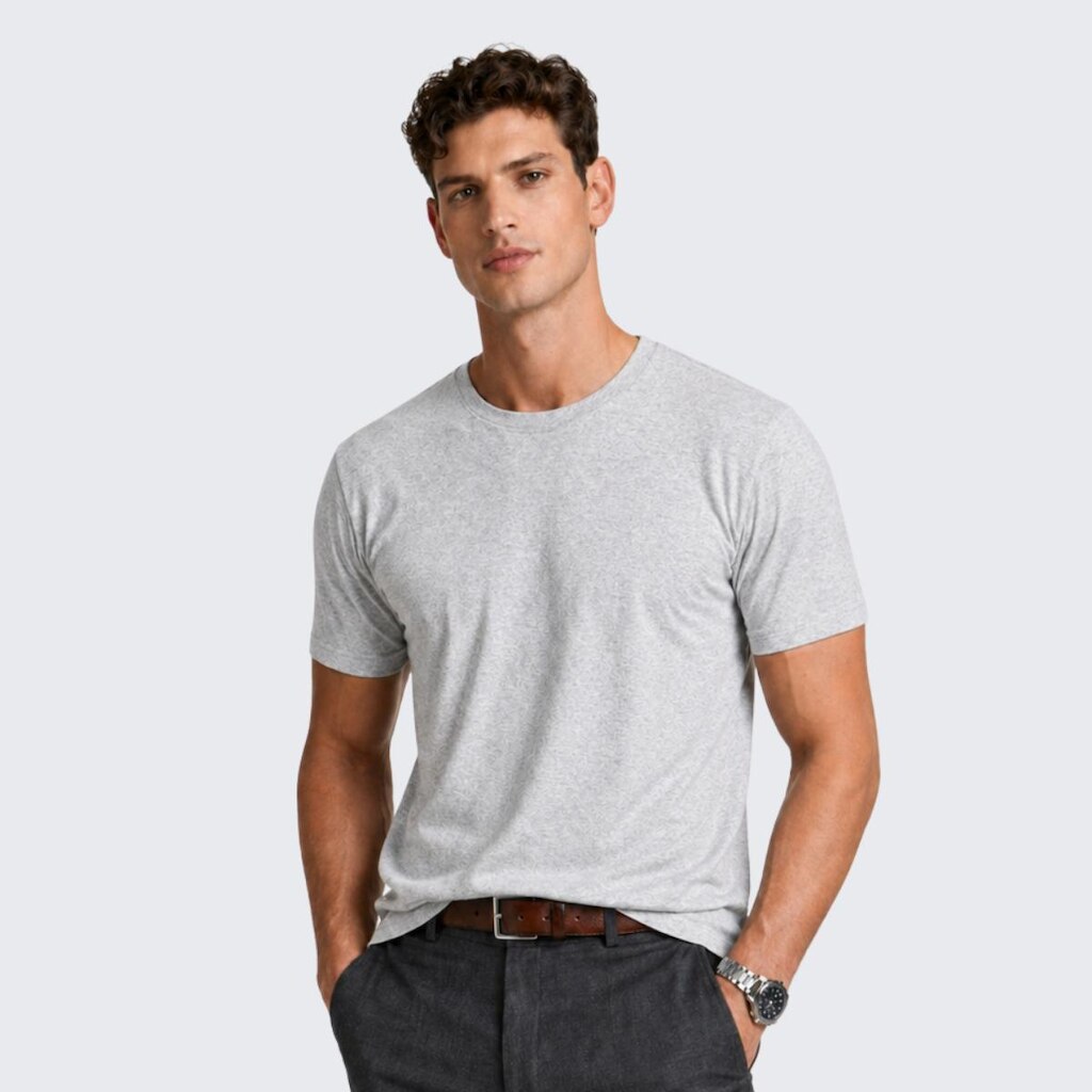 Camiseta Básica Masculina Algodão Manga Curta