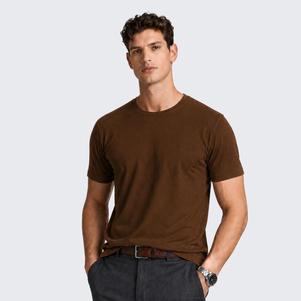 Camiseta Básica Masculina Algodão Manga Curta