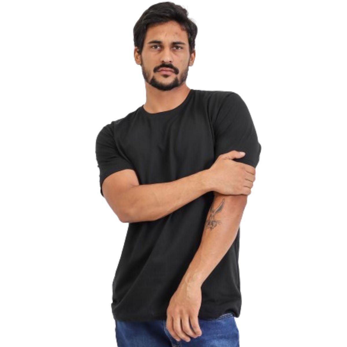 Menor preço em Camiseta Básica Masculina Blusa Lisa 100% Algodão Techmalhas