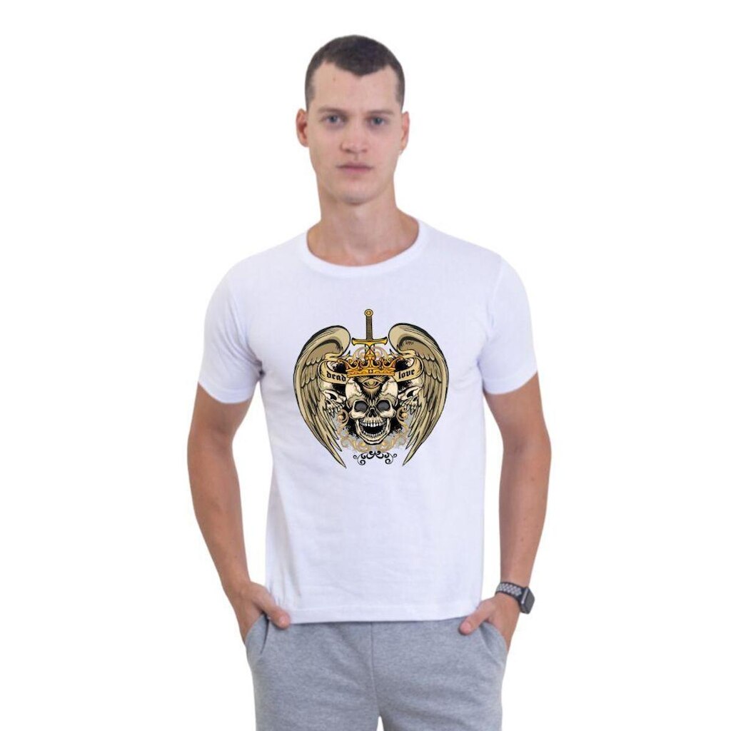 Camiseta Básica Masculina Estampada