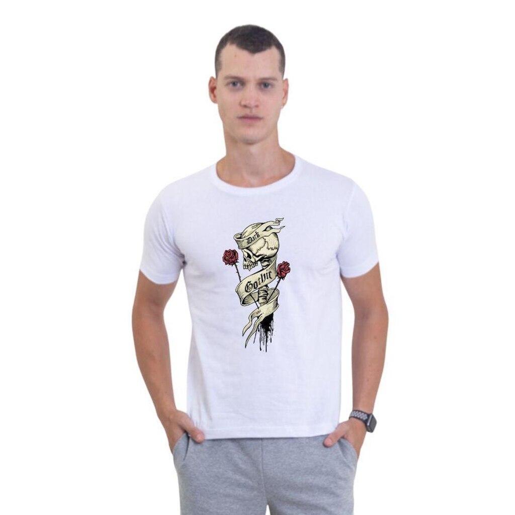 Camiseta Básica Masculina Estampada