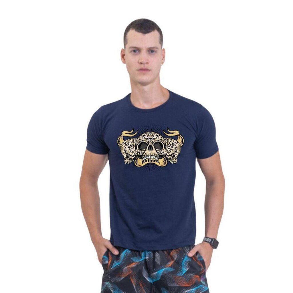 Camiseta Básica Masculina Estampada