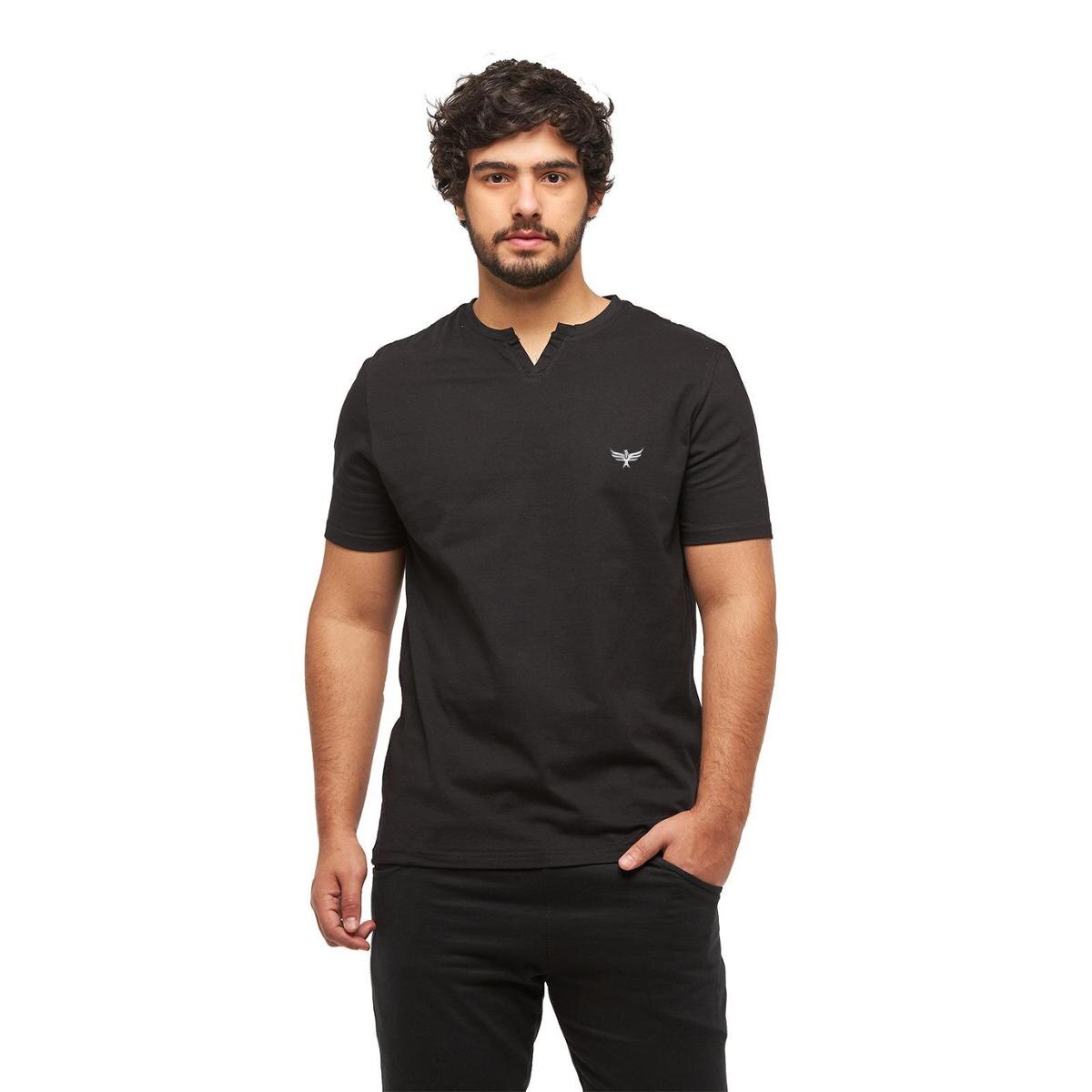 Camiseta Basica Masculina Logo Konoa Gola Portuguesa