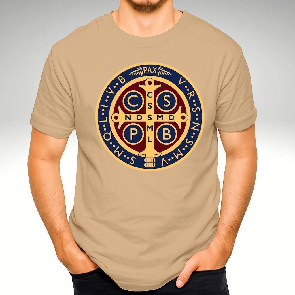 Camiseta Básica Masculina São Bento Medalha Algodão – Conforto e Estilo Casual