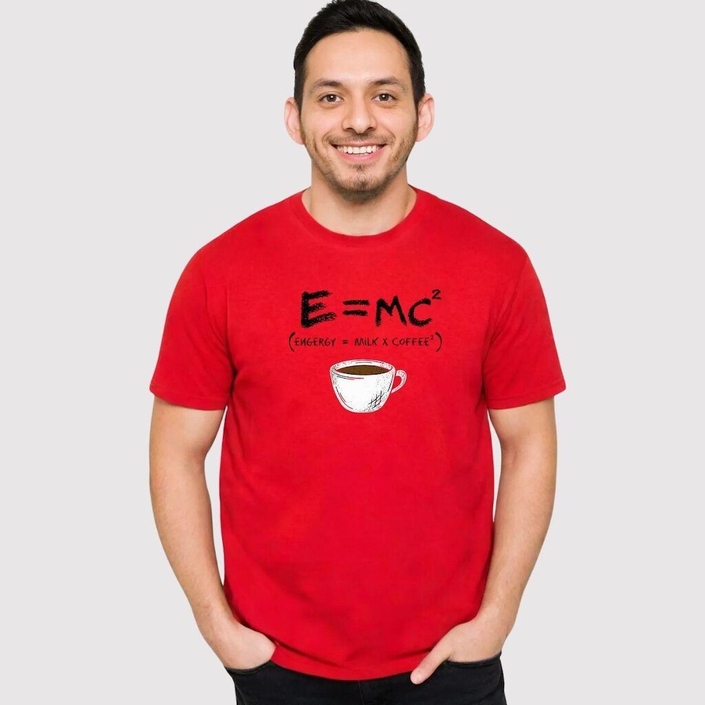 Camiseta Básica Premium Gola Redonda Estampada 100% Algodão Café