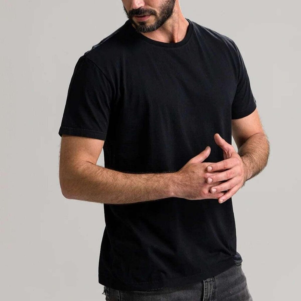Camiseta Basica Sagitta Premium de Algodão - Gola Redonda