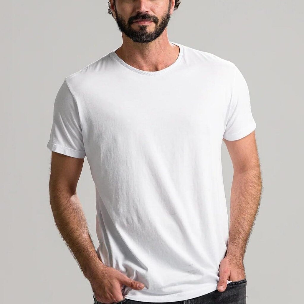 Camiseta Basica Sagitta Premium de Algodão - Gola Redonda