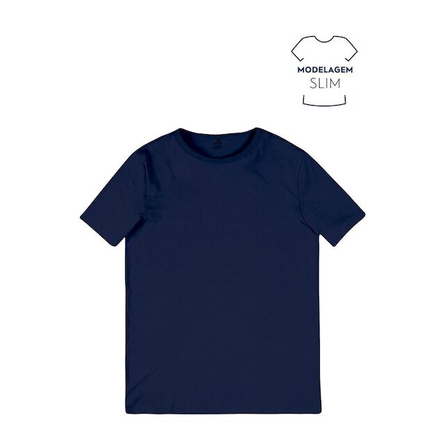 Camiseta Básica Slim Mangas Curtas Hering Masculina