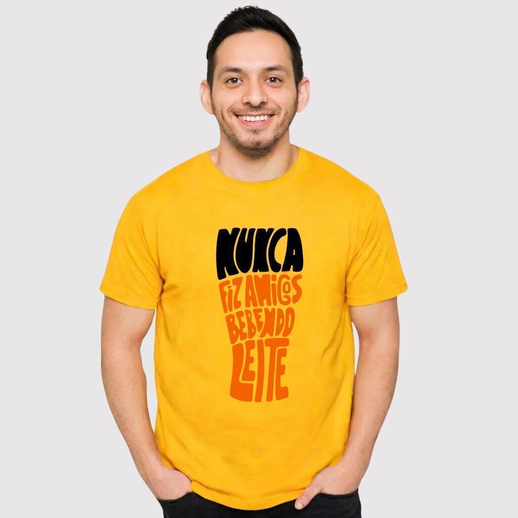 Camiseta Básica Unissex 100% Algodão Estampada