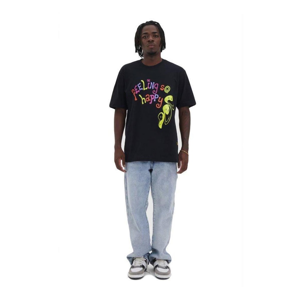 Camiseta Baw Manga Curta Illusion Smiley