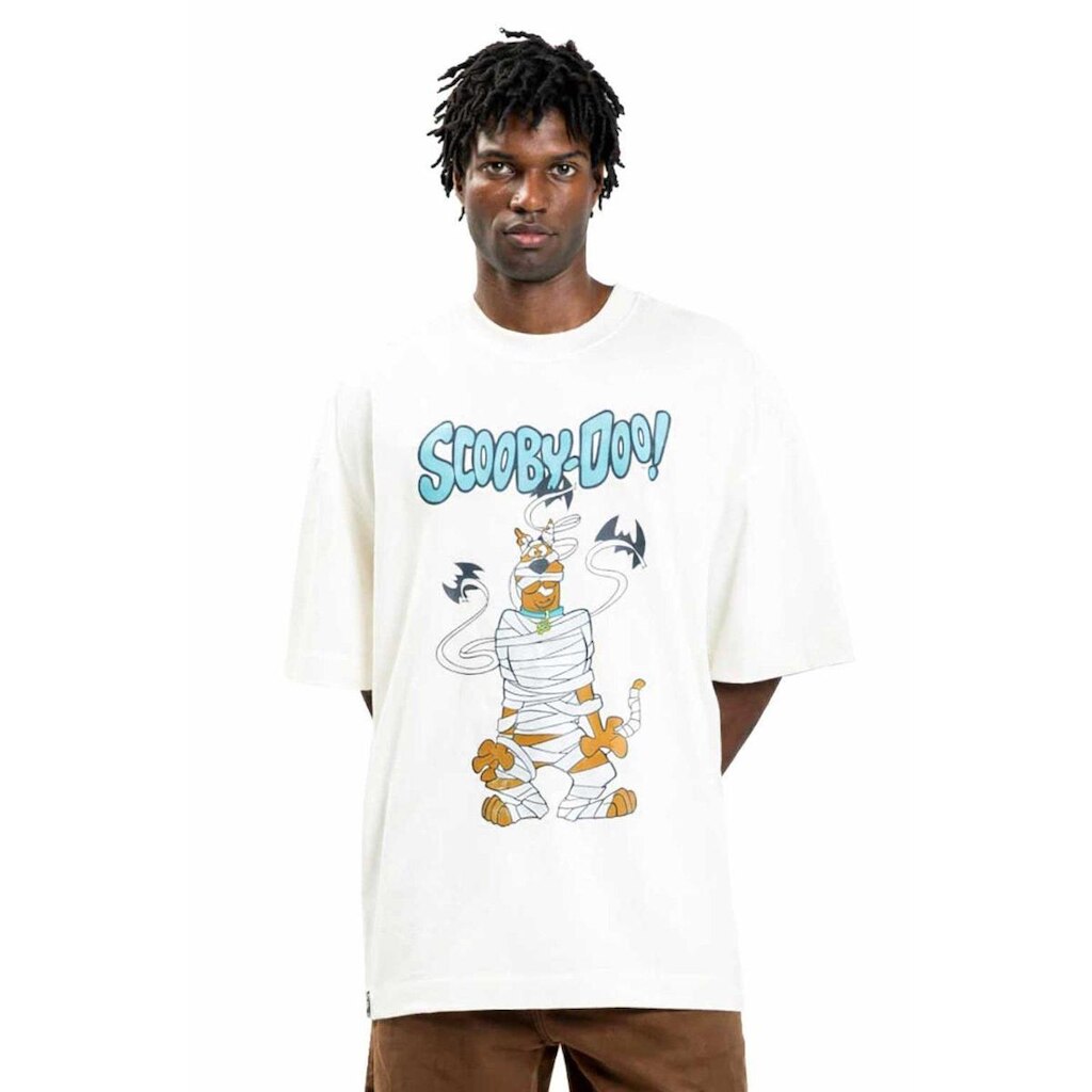 Camiseta Baw Manga Curta Oversized Maxi Tied x Scooby Doo