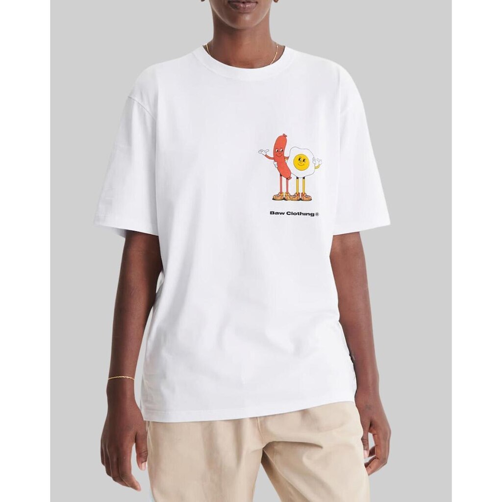 Camiseta Baw Regular Salsi e Ovo - Branco