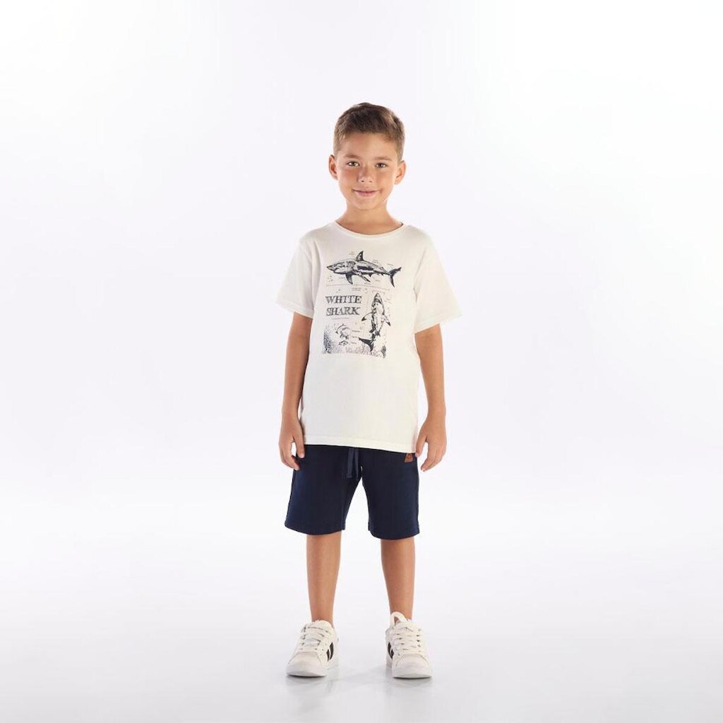 Camiseta Bege Infantil Pulla Bulla Menino - 53457-1271