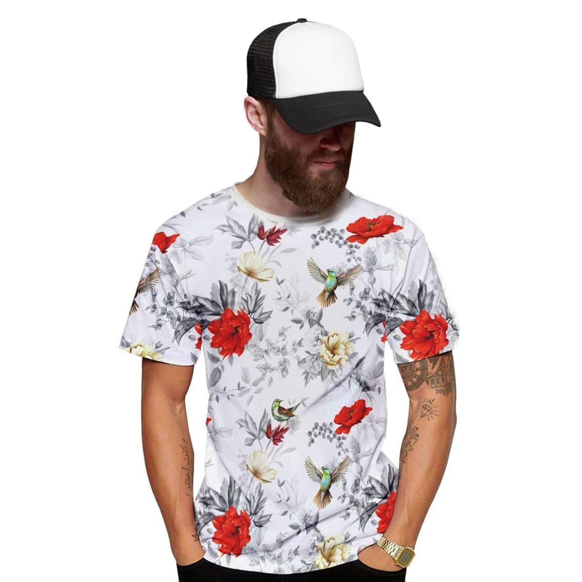 Camiseta Beija Flor Branca E Rosas Vermelhas Masculina Branco Netshoes Camiseta Beija Flor Branca E Rosas Vermelhas Masculina Branco Netshoes