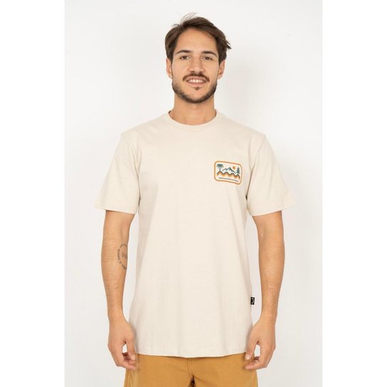 Camiseta Billabong B471A1152 Range II - Areia