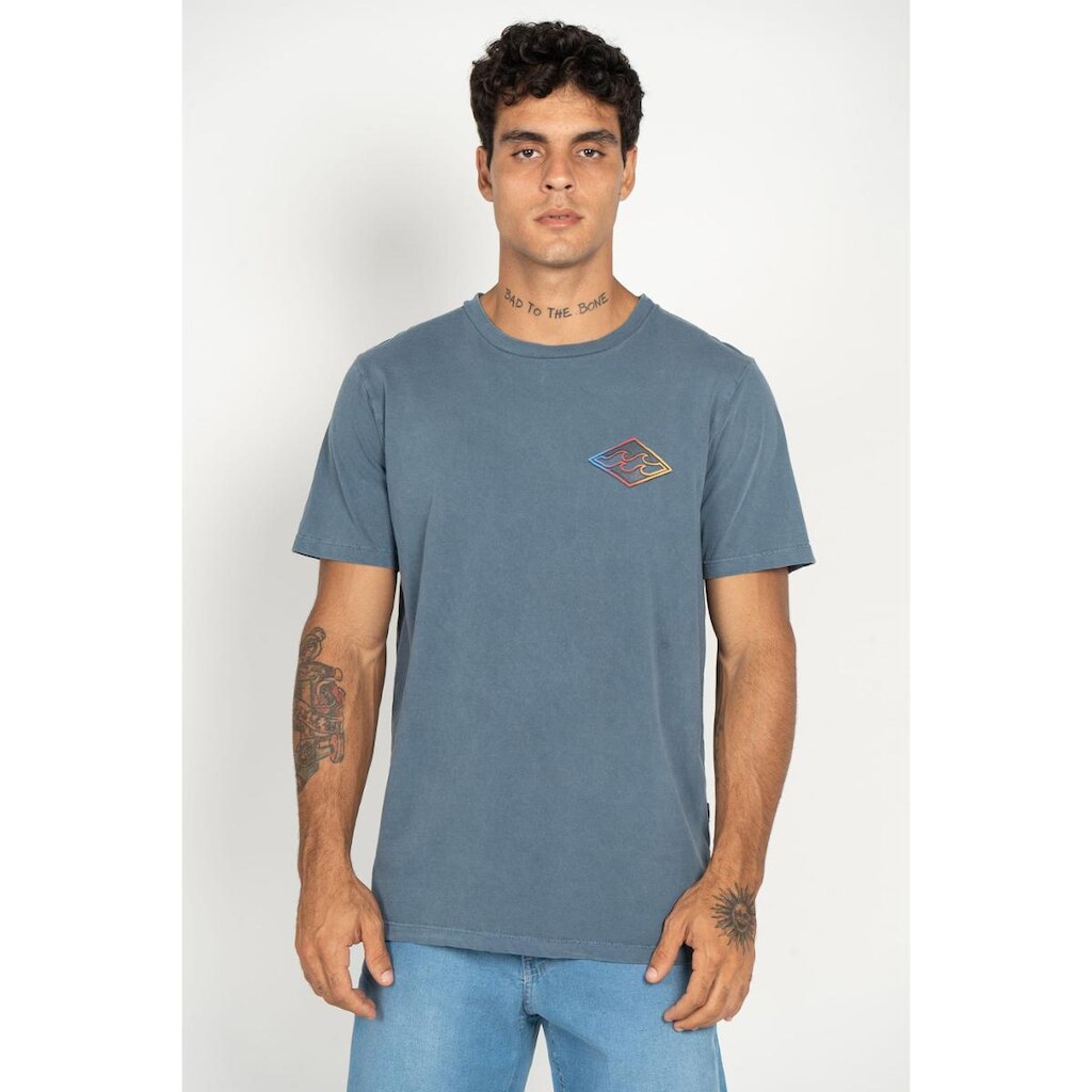 Camiseta Billabong M/C Crayon Wave Marinho-Marinho-GG