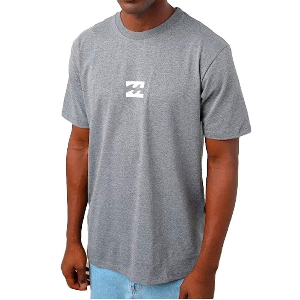 Camiseta Billabong Mid Icon - Cinza
