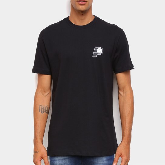 Camiseta Black Pack NBA Indiana Pacers New Era Logo Indpac Masculina - Preto Menor preço em Camiseta Black Pack NBA Indiana Pacers New Era Logo Indpac Masculina - Preto