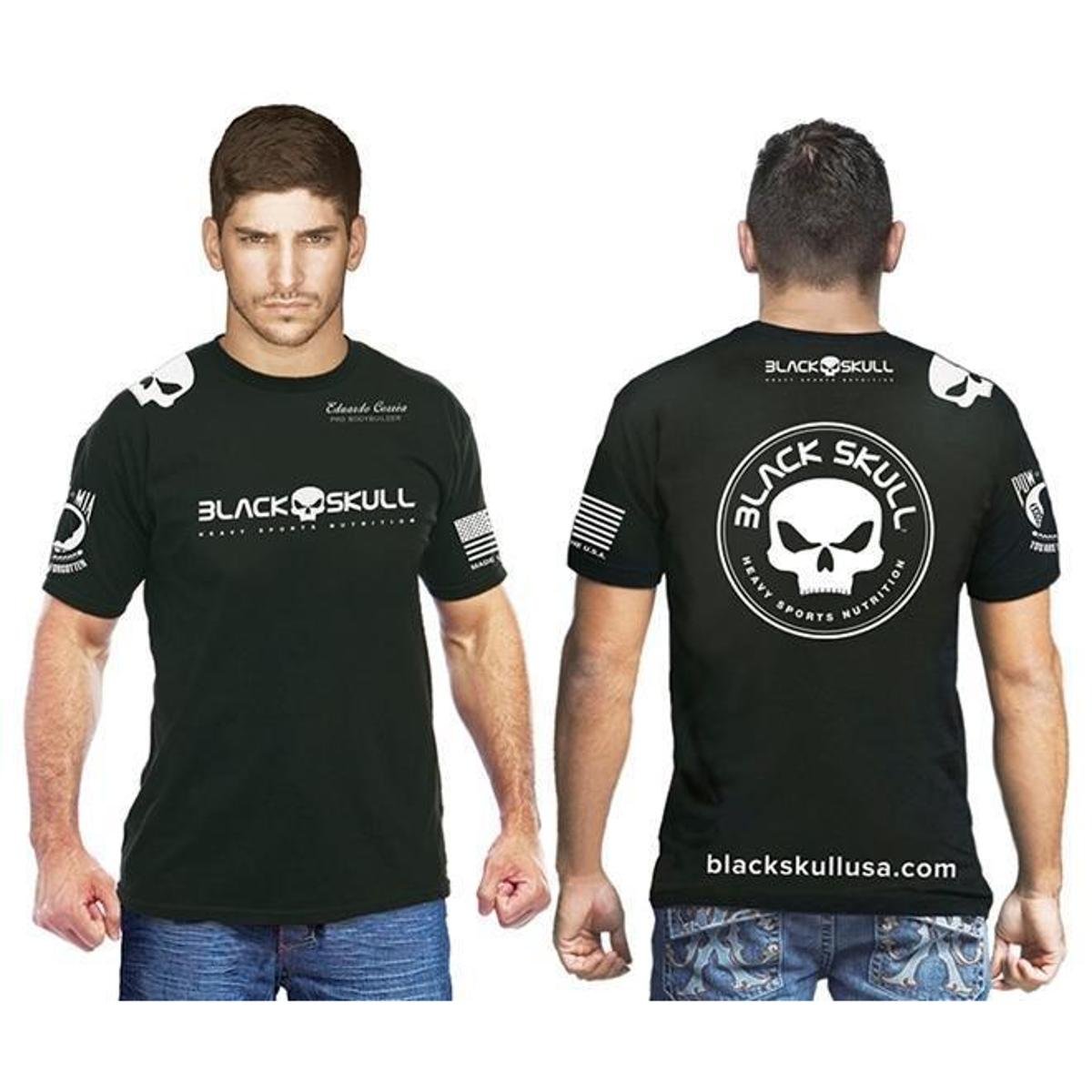 camisa black skull dry fit