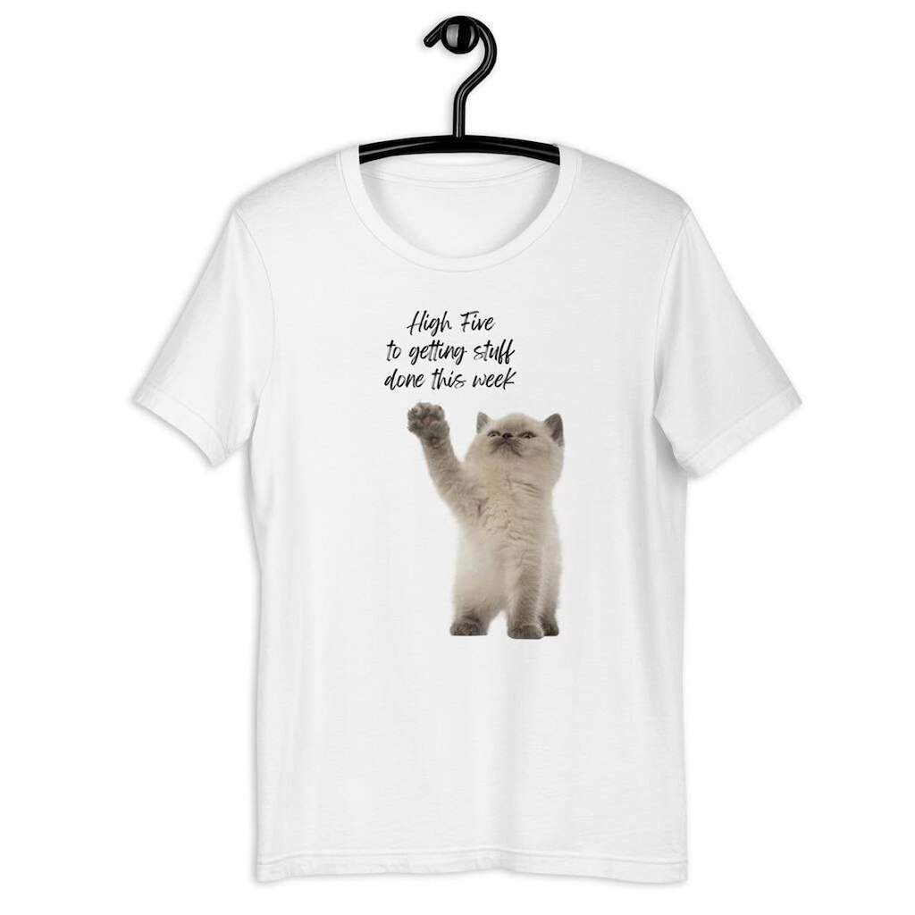 Camiseta Blusa Feminina Gato High Five