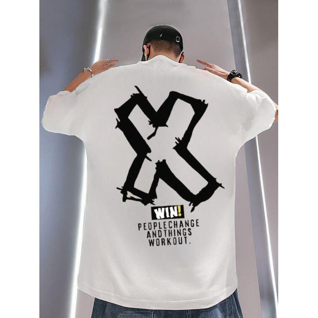 Camiseta Blusão Largo Oversized Casual Estilo de Rua