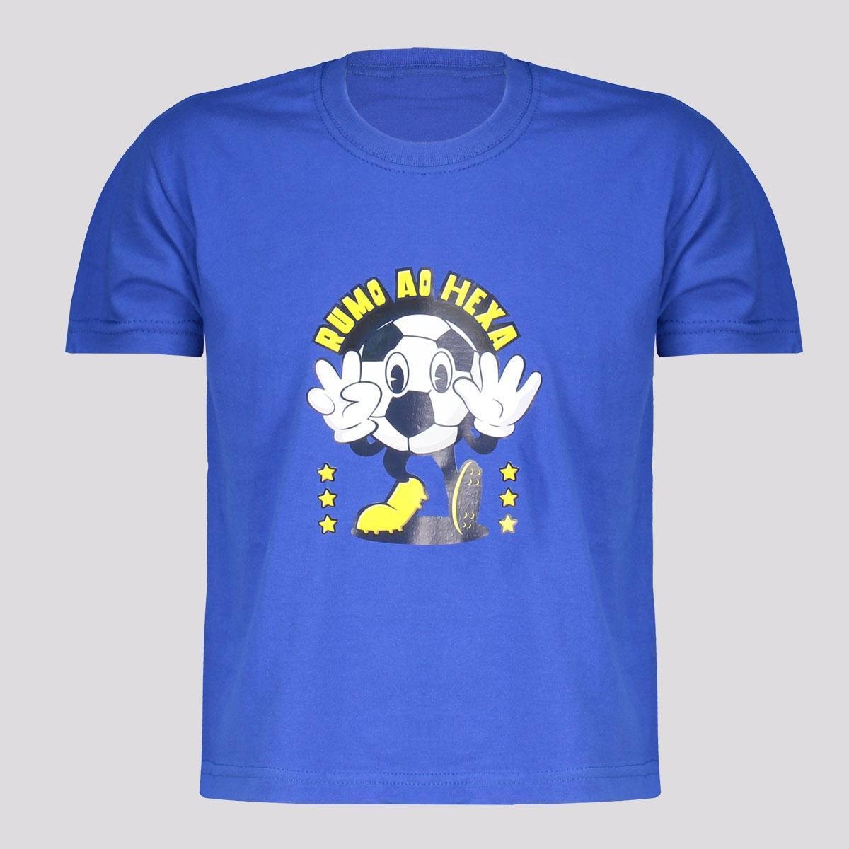 Camiseta Bolinha do Hexa Infantil Azul