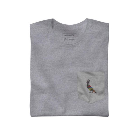 Camiseta Bolso Cb Pica-pau The Clash Reserva - Cinza+Chumbo Menor preço em Camiseta Bolso Cb Pica-pau The Clash Reserva - Cinza+Chumbo