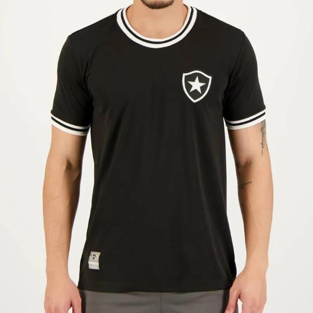 Camiseta Botafogo Jacquard Retrô Mania Preta