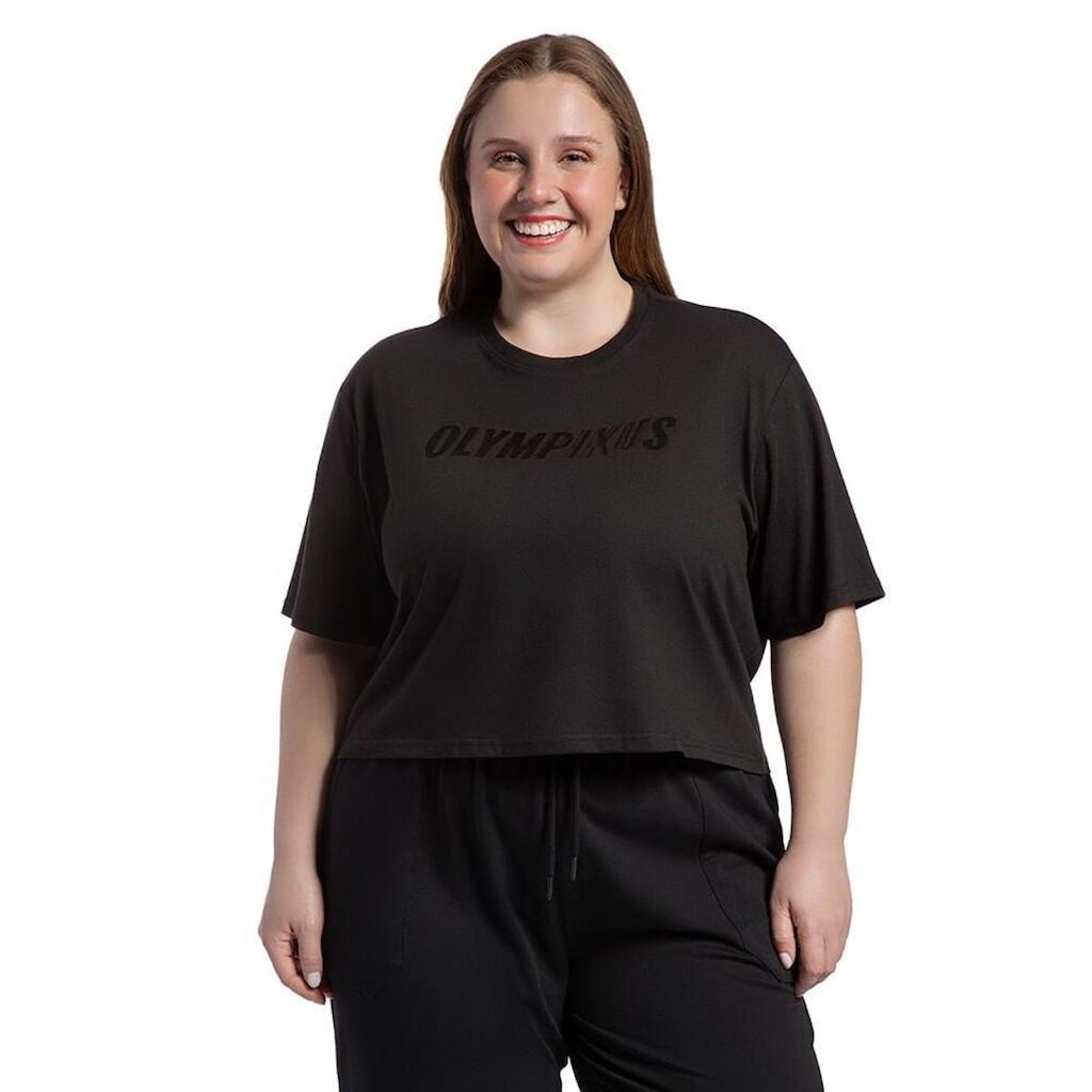 Camiseta Box Olympikus Feminina Plus Size G2 Preto