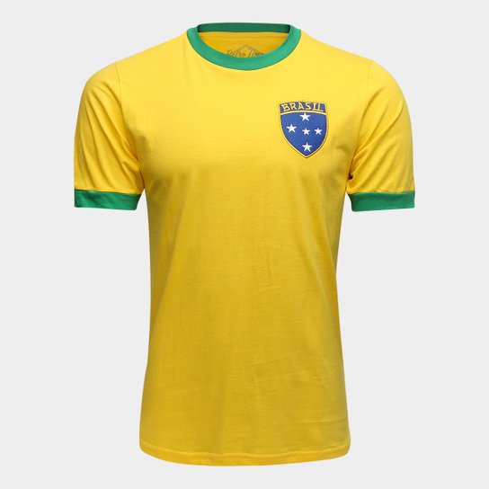 Camiseta Brasil 1982 Retrô Times Masculina - Amarelo é ruim? Camiseta Brasil 1982 Retrô Times Masculina - Amarelo é boa?