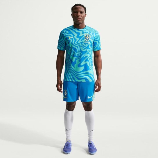 Camiseta Brasil Dri-FIT Nike Academy Pro Pré-Jogo Masculina