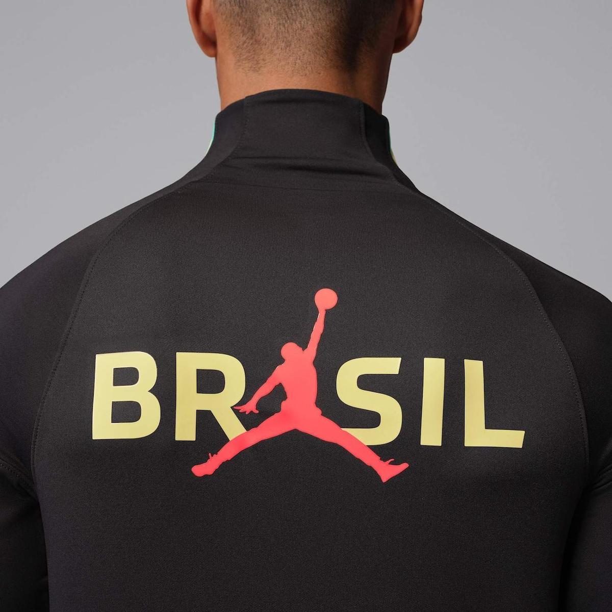 Camiseta Brasil Jordan Manga Longa Strike Drill 2026 Treino
